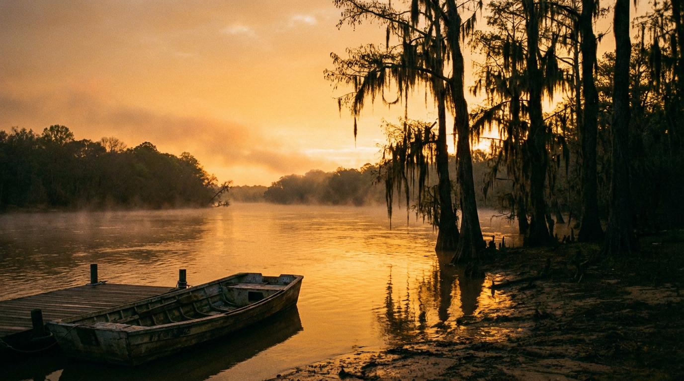 Mississippi River at golden hour